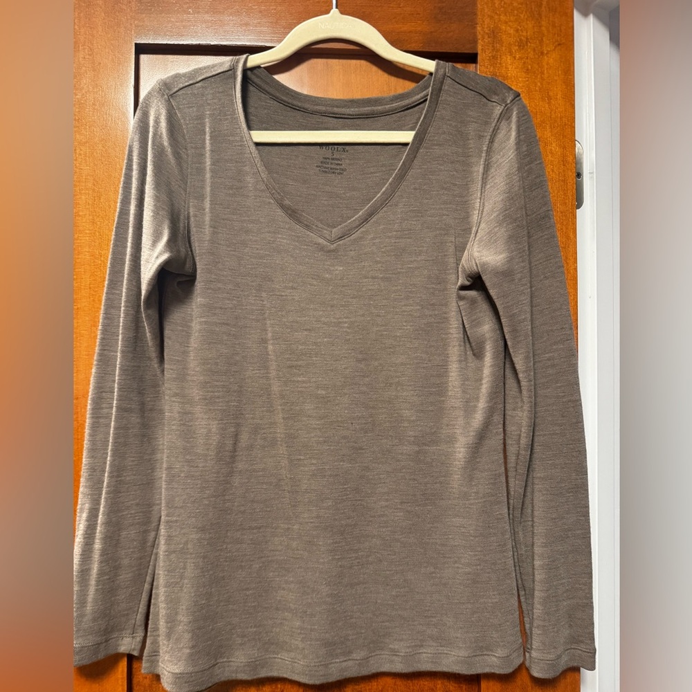 Woolx Taupe Long Sleeve Top